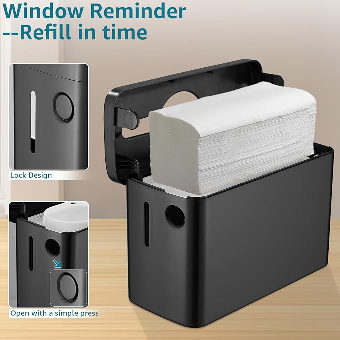 Multifold Paper Towel Dispenser Countertop, Heavy Duty Wide-Design, 300-Sheet - Image 3