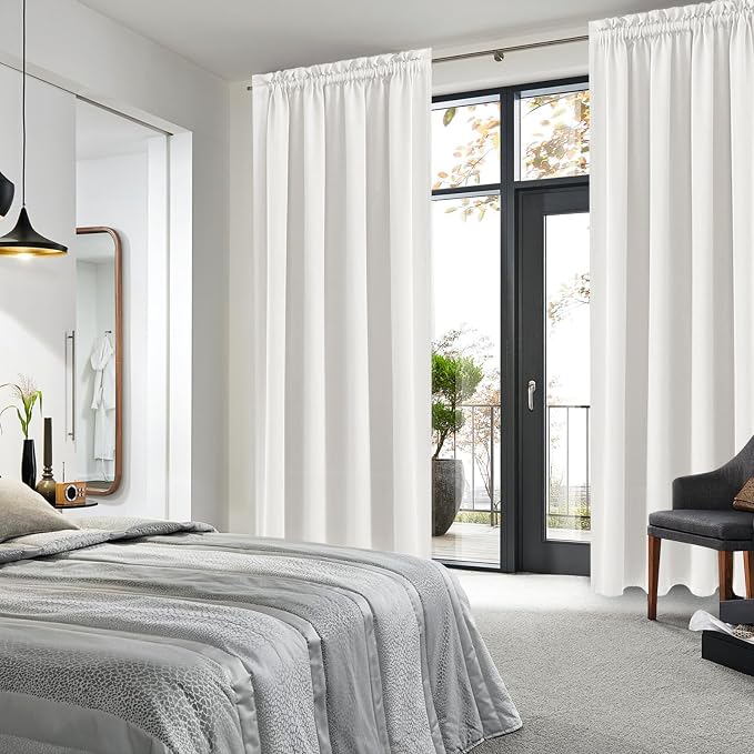 DWCN Blackout Curtains Thermal Insulated, Energy Saving & Noise Reducing - Image 2