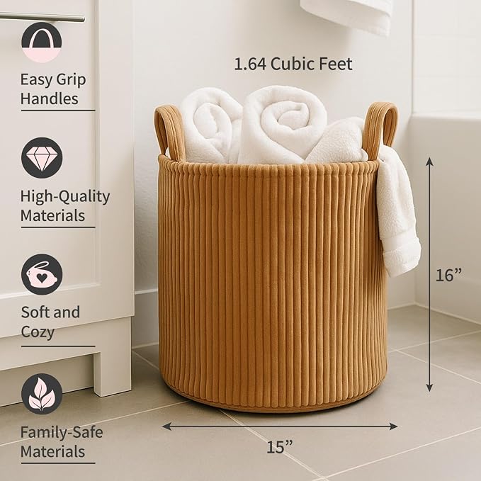 PUTSKA Blanket Basket – Round Storage - Image 2