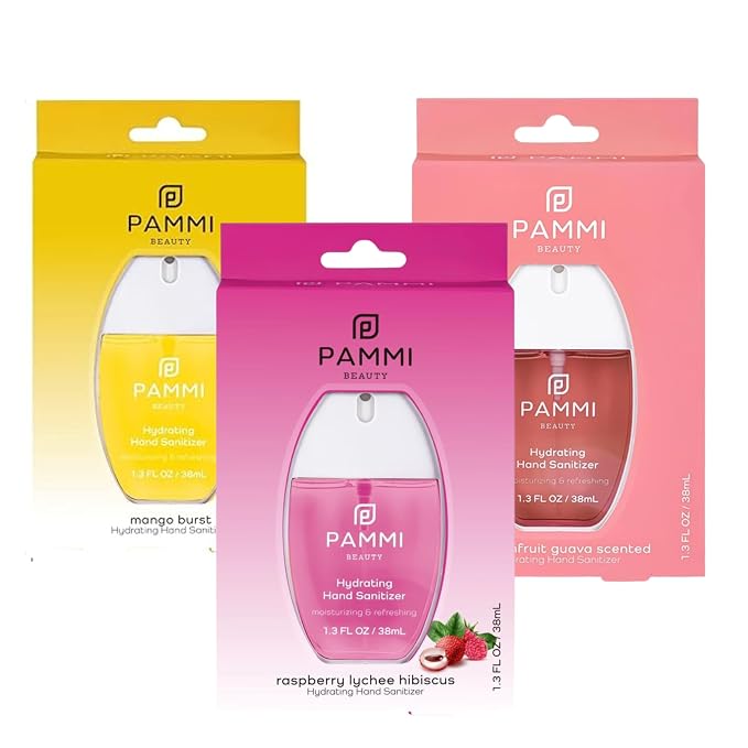 PAMMI Power Mist Hydrating Hand Sanitizer Spray, Portable Travel Size Pocket by PAMMI