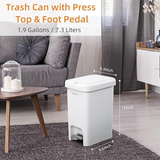 MOPALL Slim Bathroom Trash Can - Image 7