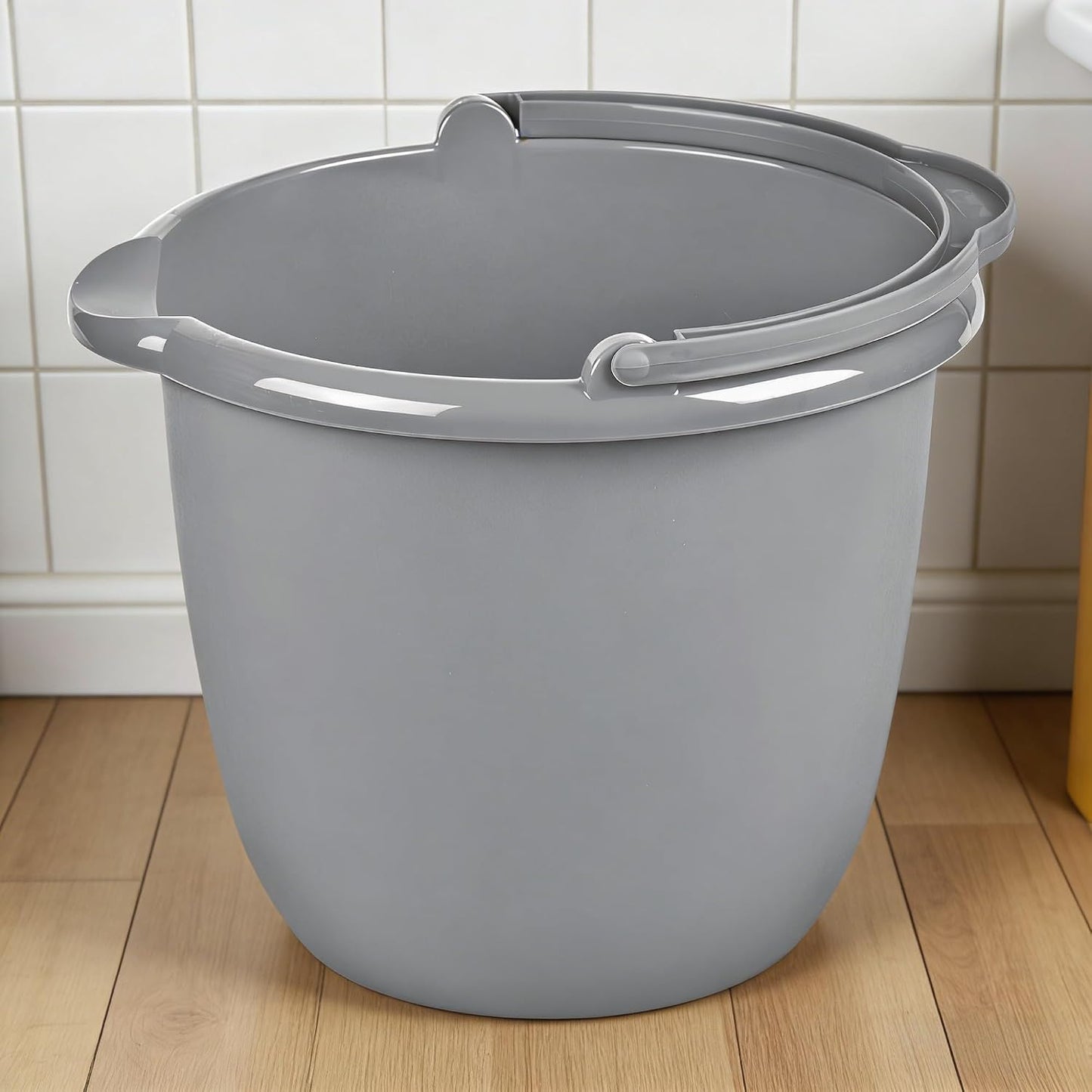 10 Qt. Spout Pail Classic Titanium, Gray Plastic Bucket with Pour Spout & Comfort Grip Handle, Ideal for Household Cleaning, Mopping, Washing Cars and Gardening