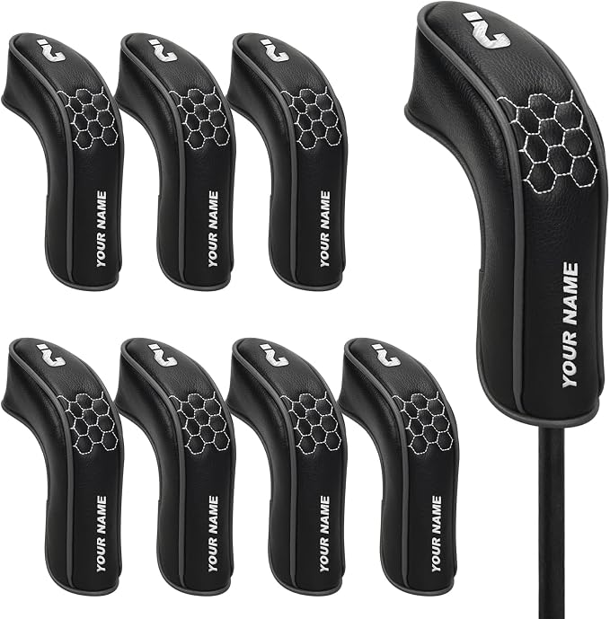 mytag 8PCS Golf Hybrid Iron Covers Set, Knit Hybrid Head Covers, Fits Cobra T - Image 7