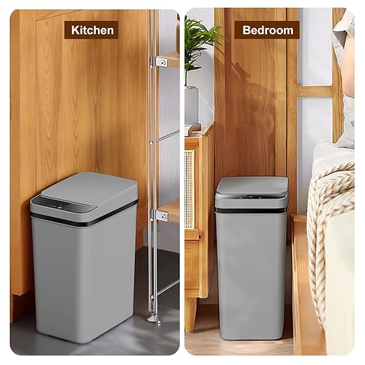 Yatmung 2 Pack - 2.5 Gallon Motion Sensor Bathroom Trash Can - Slim Smart Trash - Image 6