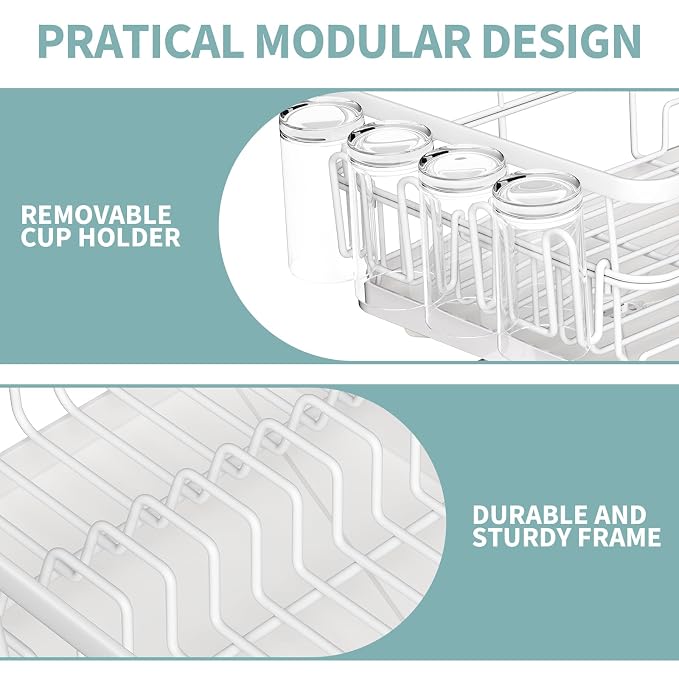 Dish Drying Rack for Kitchen Counter, Large Dish Racks - Image 5