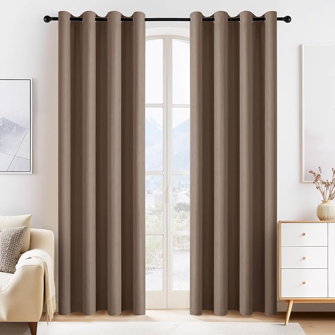 PONY DANCE Mocha Blackout Curtains by PONYDANCE