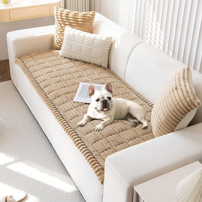 OTOB Couch Covers for Dogs Washable, Non Slip Plush Sofa Cover Kids Pet by OTOB
