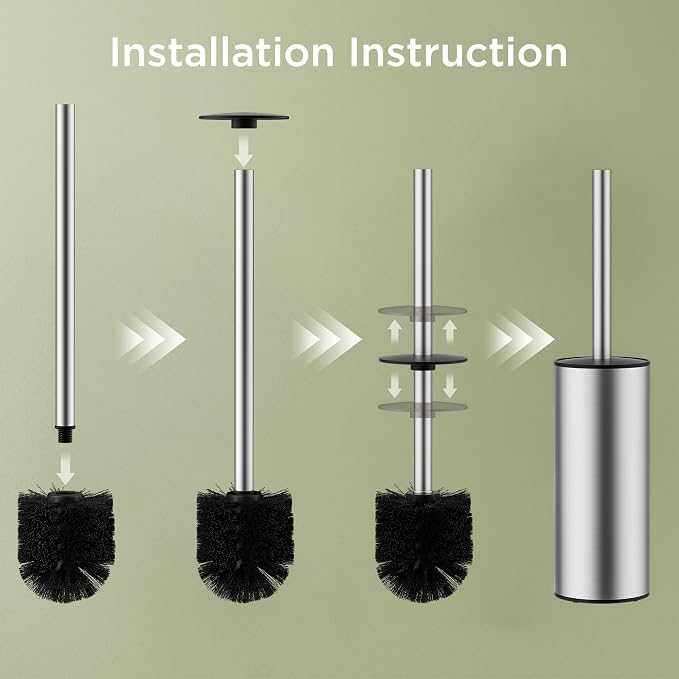 Toilet Brush and Holder Set, Toilet Bowl Brush - Image 8