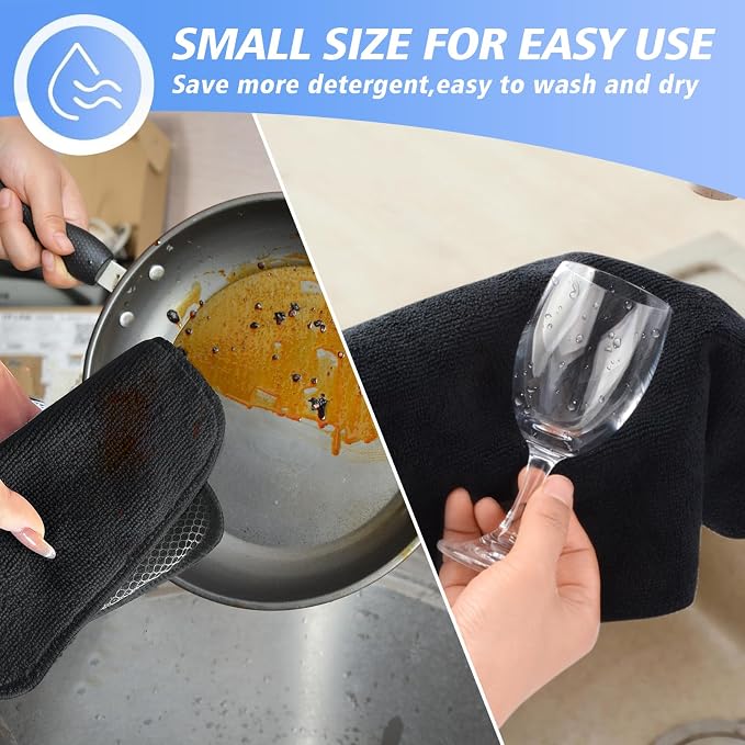 KinHwa Kitchen Washcloths for Dishes Absorbent Microfiber Dish Cloths Quick Dry - Image 3