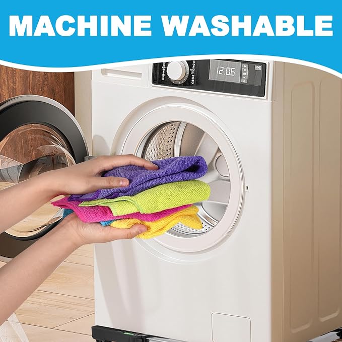 Microfiber Cleaning Cloths, 15 Pack Cleaning Rags, Wet and Dry Use Cleaning - Image 7