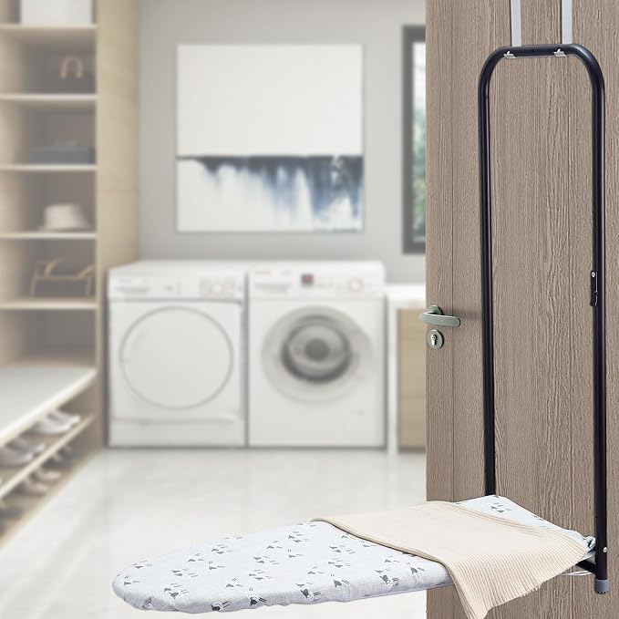 Over The Door Ironing Board Cover 13 x 37 inch, Small Iron Board Cover w 3 - Image 2
