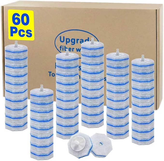 60pcs Disposable Toilet Wand Refills, Replacement Brush Heads Compatible by Unknown