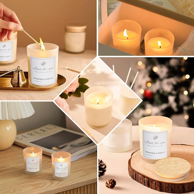 CONNOO 15 Pack 7 OZ Frosted Empty Candle Jars - Image 4