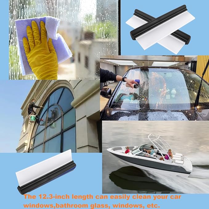 2pack 12inch Car Drying Squeegee Water Blade Universal Quick Drying Squeegee - Image 6
