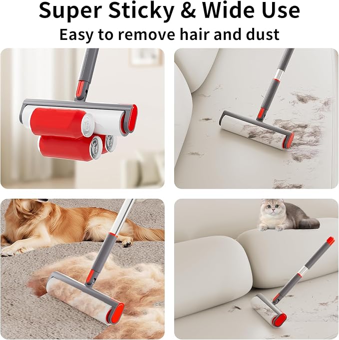 Large Lint Rollers for Pet Hair, Extra Sticky 9.45'' Giant Lint Roller - Image 6
