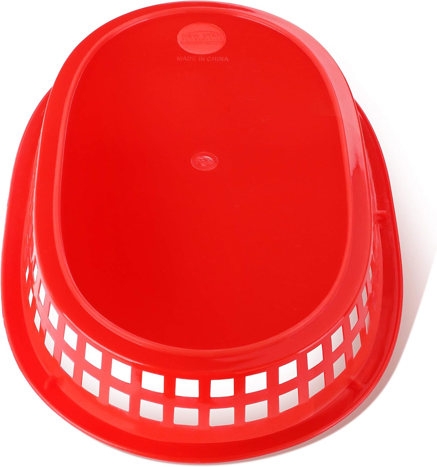 New Star Foodservice Fast Food Baskets, 10.5 x 7 Inch, Set of 12, Red