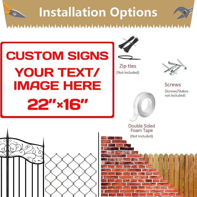 Custom Sign, Custom Sign for Business, Indoor/Outdoor use. 16 * 22 Inches - Image 4