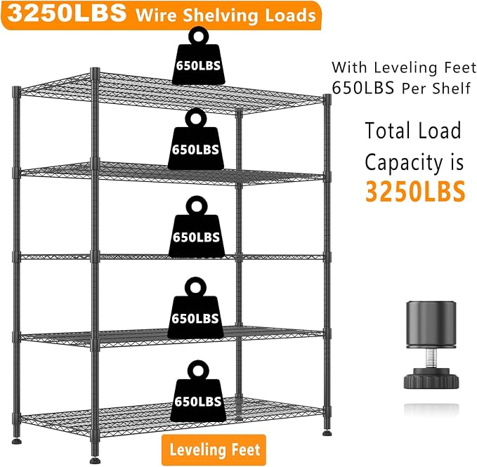 Himimi 5 Tier Wire Shelving - Image 5