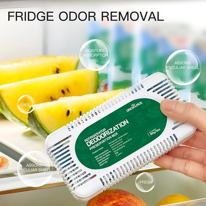 4 Pack Fridge Deodorizer, Refrigerator and Freezer Deodorizer Odor Eliminator - Image 2