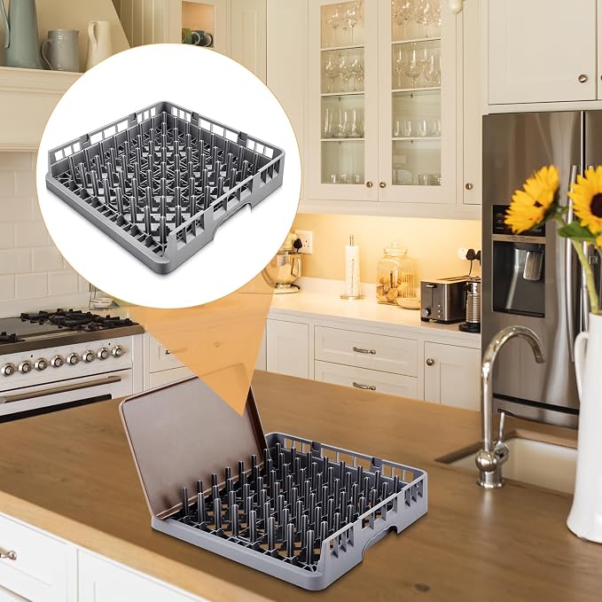 Commercial Dishwasher Tray Rack Polypropylene Full Size Flatware Rack - Image 4