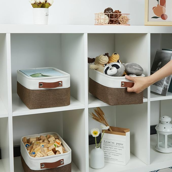 HNZIGE Small Fabric Storage Bins - Image 3