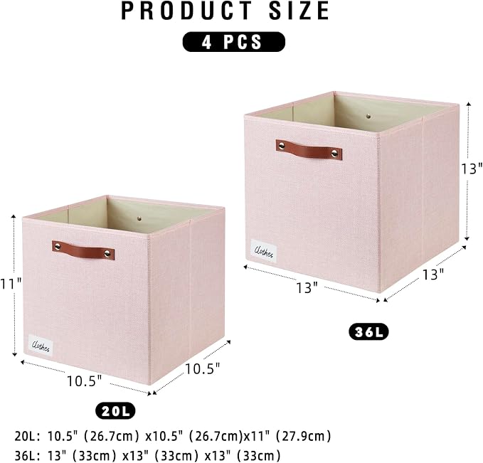 Collapsible Fabric Storage Cube Bins - Image 2