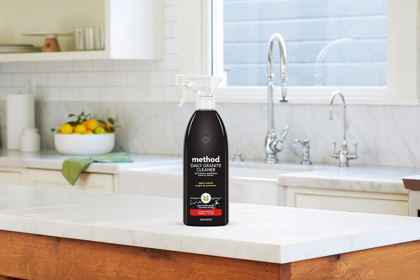 Method Daily Granite Cleaner Refill, Apple Orchard, Plant-Based Cleaning Agent for Granite, Marble, and Other Sealed Stone, 68 fl oz, (Pack of 2)