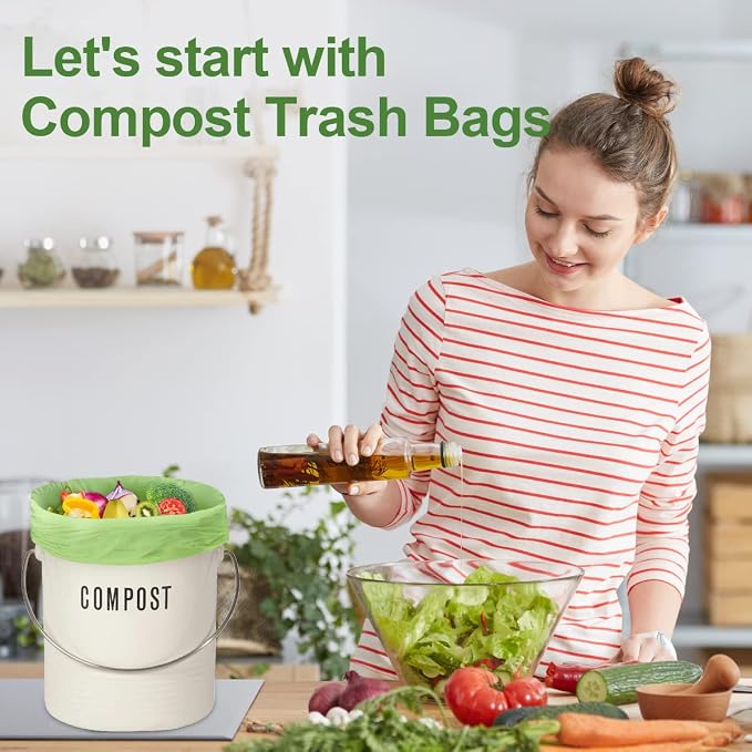 100% Compostable 1.6 Gallon Trash Bags, 6 Liter - Image 6