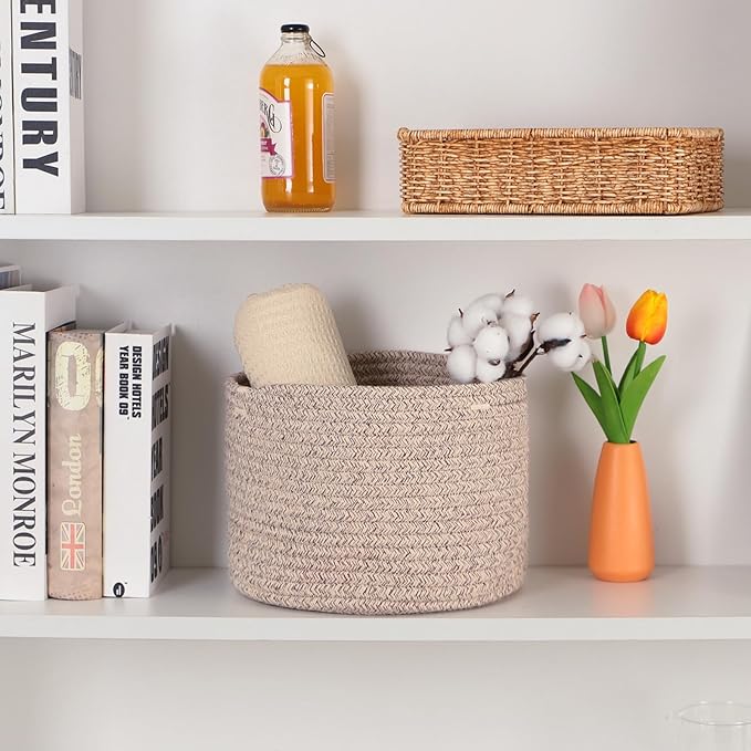 Small Basket for Organizing | Cube Shelf Closet Storage Baskets | 9.7×9.7×7.1” - Image 6