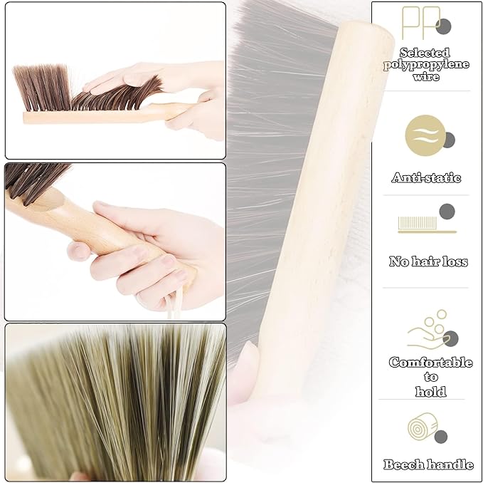 5pcsHand Broom Beech Wood Brush, Dust Brush, Duster - Image 6