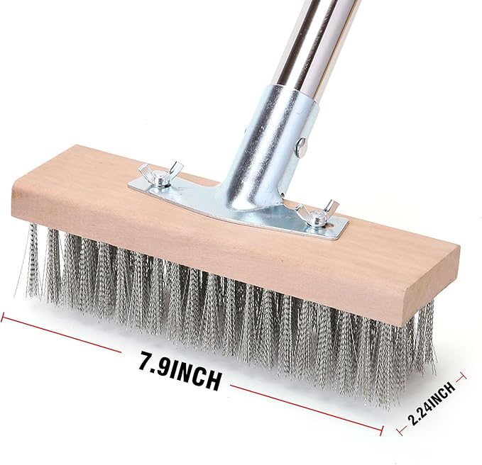 MAXMAN Floor Scrubber, Deck Brush, Stainless Steel Floor Scrub Brush - Image 4