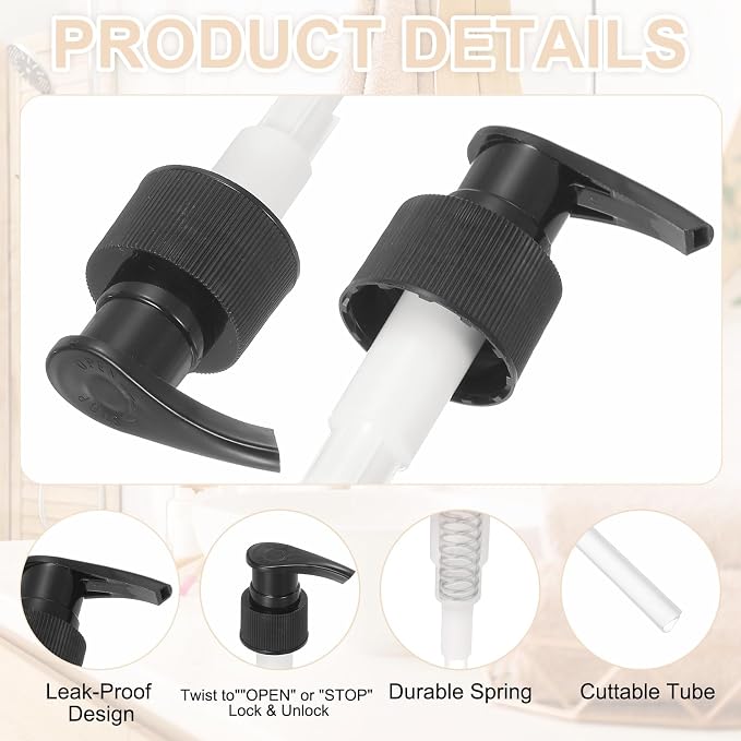uxcell 16 Pcs Soap Dispenser Pump Heads Soap Dispensers Top Pumps Replacement - Image 3