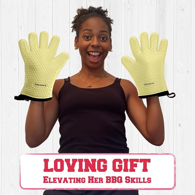 KITCHEN PERFECTION S Silicone Smoker Oven Gloves - Image 8