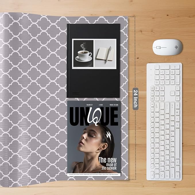 Glotoch 24 Inch Extra Wide Non Slip Shelf Liner, Non Adhesive Drawer Liner - Image 2