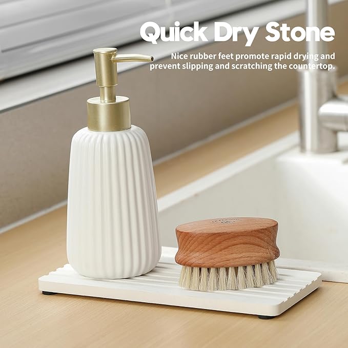 2PCS Diatomite Quick Stone Drying Tray Mat - Image 4