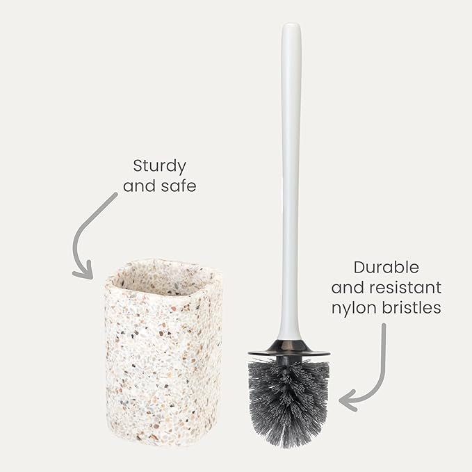 Vigar Zense Toilet Brush and Holder Set, Toilet Bowl Brush - Image 4