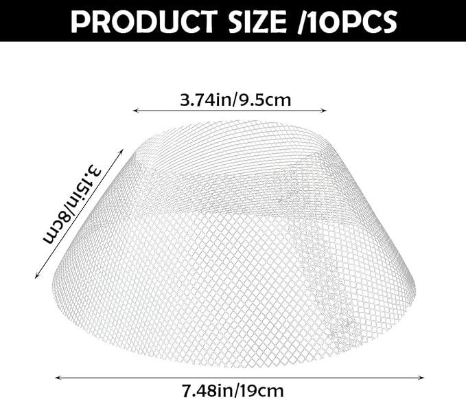 10 Pcs Round Range Hood Filters Filter Replacement Grease Net - Image 2