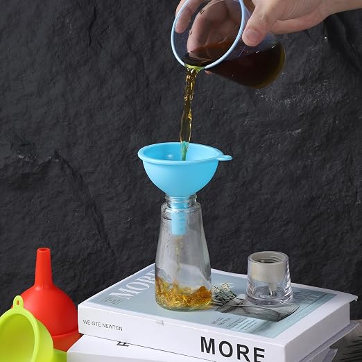 4 Pack Kitchen Silicone Funnel, Kitchen Funnel Set, Canning Silicone Funnels - Image 5
