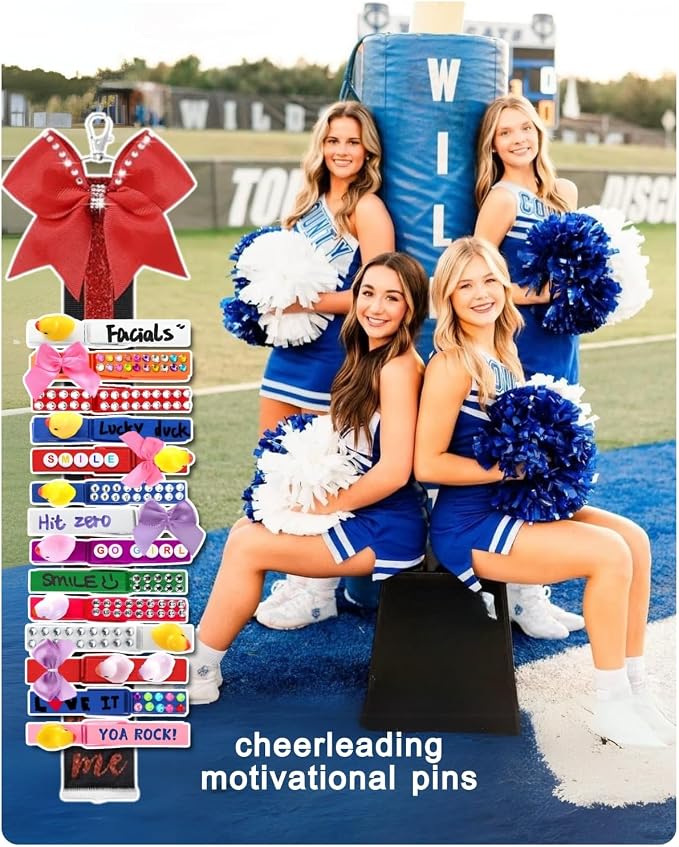 SF SOONEAT Cheer Pins for Backpack Cheer Stuff Kit 70 Colored Clothes Pins - Image 5