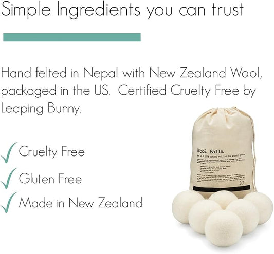 Molly's Suds Wool Dryer Balls | XL, Premium Organic Fabric Softener, - Image 2