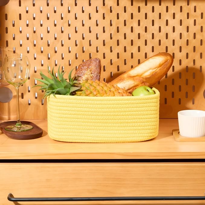 Small Storage Baskets for Organizing | Closet Organizer Bins | Shelf Toy Basket - Image 5