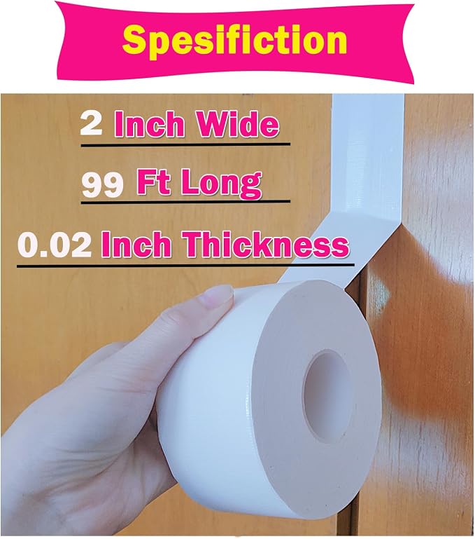 White Window Weather Sealing Tape, Waterproof Window AC Air Conditioner Sealing - Image 6