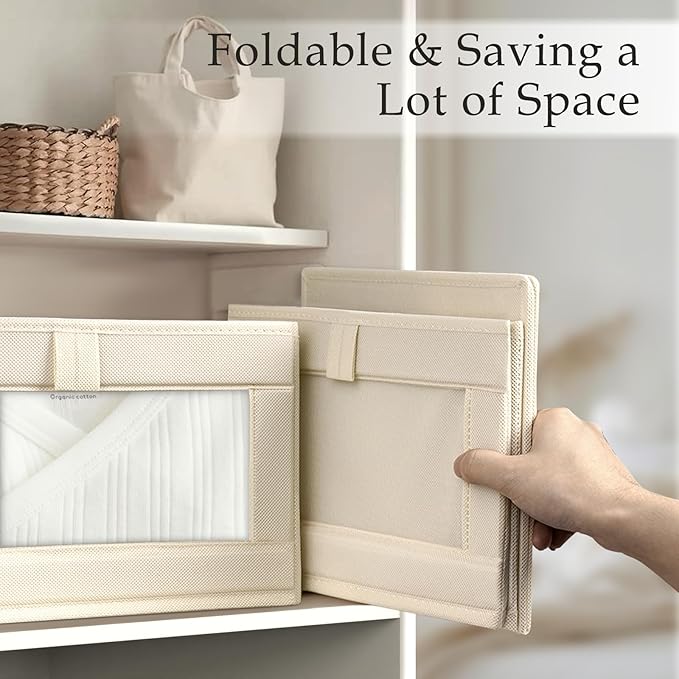 Criusia 6 Pack Linen Closet Organizers and Storage, Large Linen Closet Baskets - Image 5