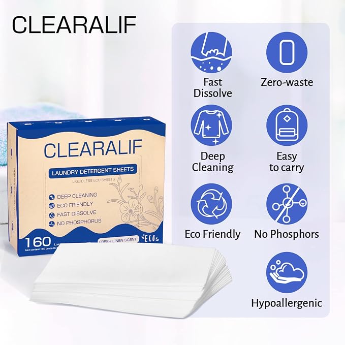CLEARALIF Laundry Detergent Sheets, Fresh Linen, Apartments - Image 5