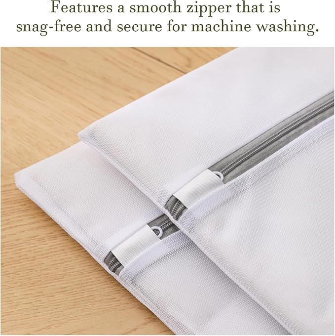 3Pcs Mesh Laundry Bags with Sturdy Zipper, Durable Laundry Room Essentials - Image 4
