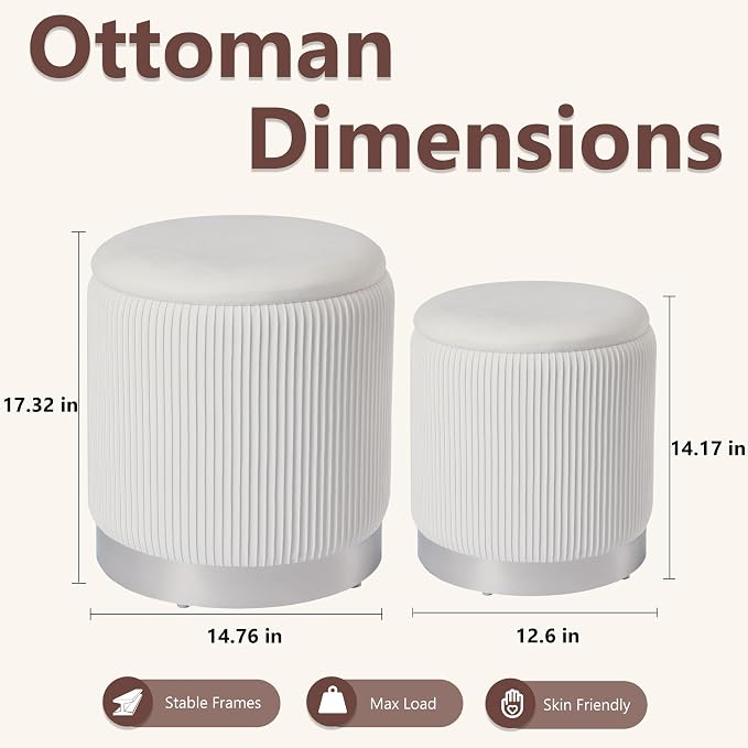 Royal Windsor Round Ottoman - Image 3