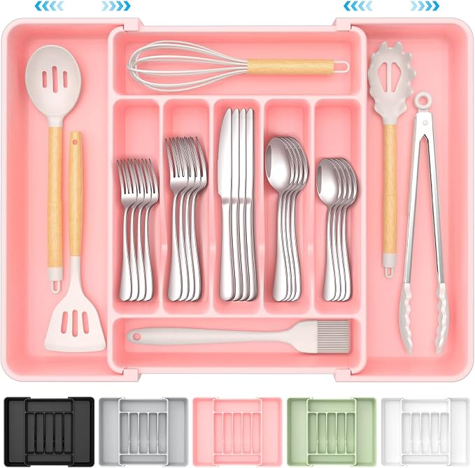 Extra Large Expandable Silverware Organizer, BPA-Free Food-Safe Cutlery by Unknown