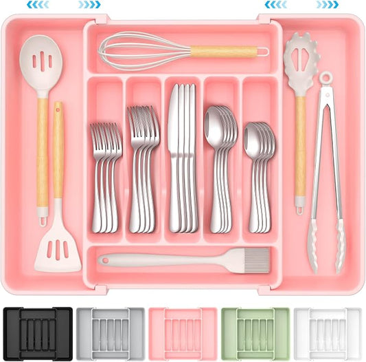 Extra Large Expandable Silverware Organizer, BPA-Free Food-Safe Cutlery by Unknown