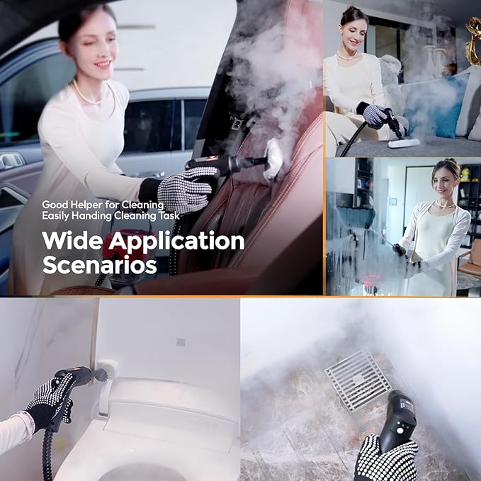 Steam Cleaner, 2500w Steamer for Cleaning, 3-Garde Adjustable Handle, 1.6L - Image 6