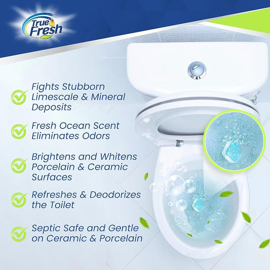 True Fresh Toilet Bowl Cleaner Tablets 26 Pack – Deodorizer & Septic Safe – - Image 2